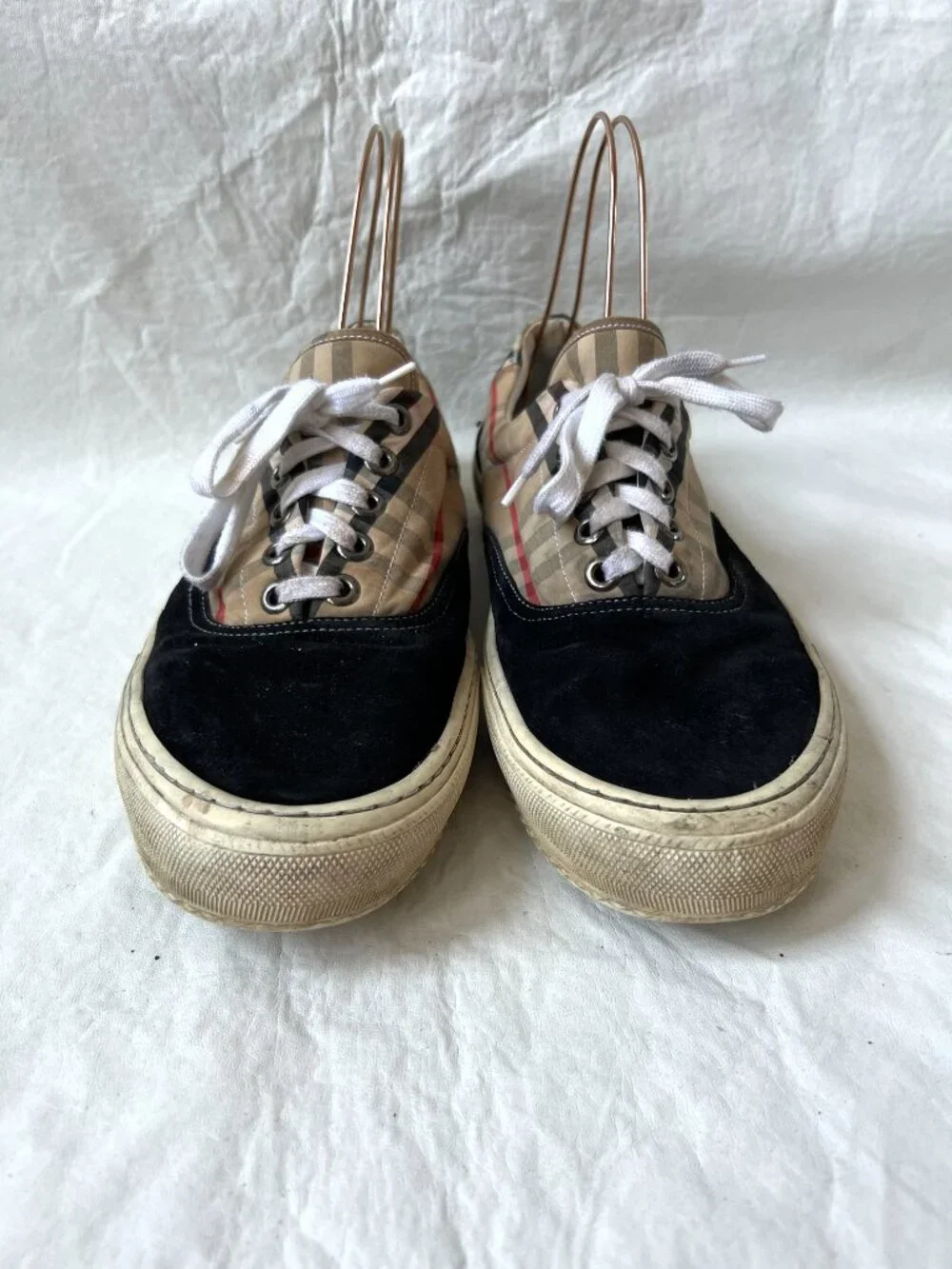 Burberry sneakers Wilson low-top shoes IT 45 US 12 mens nova check black suede